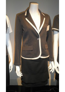 ◇女性の品格溢れるマリンボーダージャケットの会社用制服