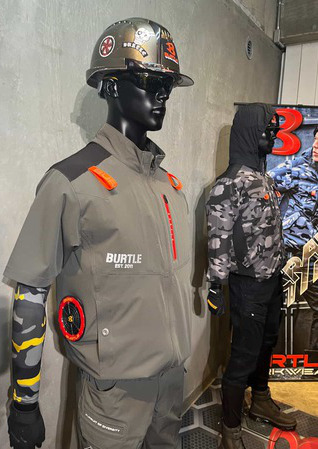 BURTLEサイドファン型エアークラフト！半袖空調ブルゾン 作業着｜作業